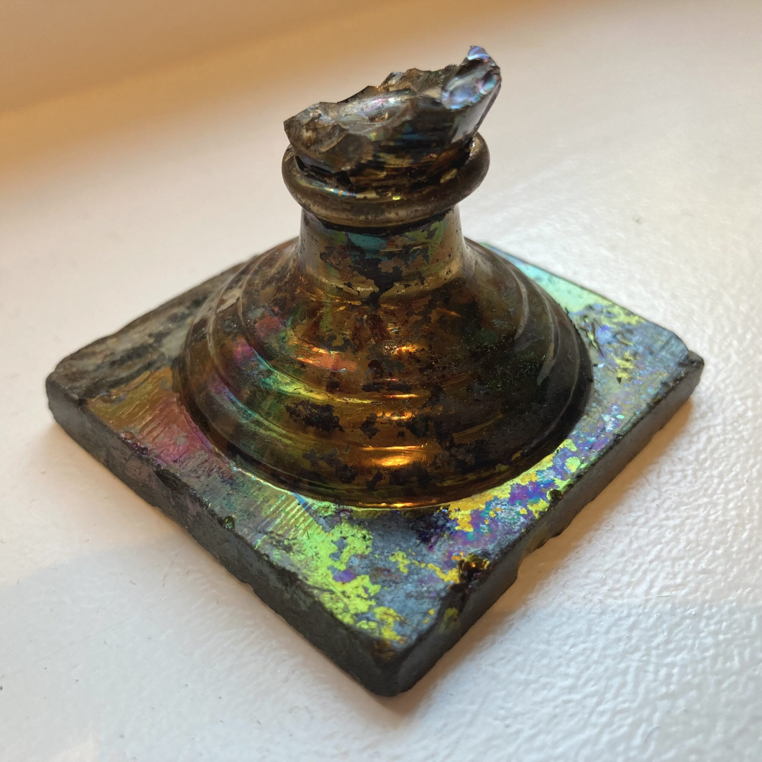 Base of Georgian glass